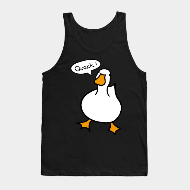 Duck Lover Gift: Duck Quack Tank Top by MoreThanThat